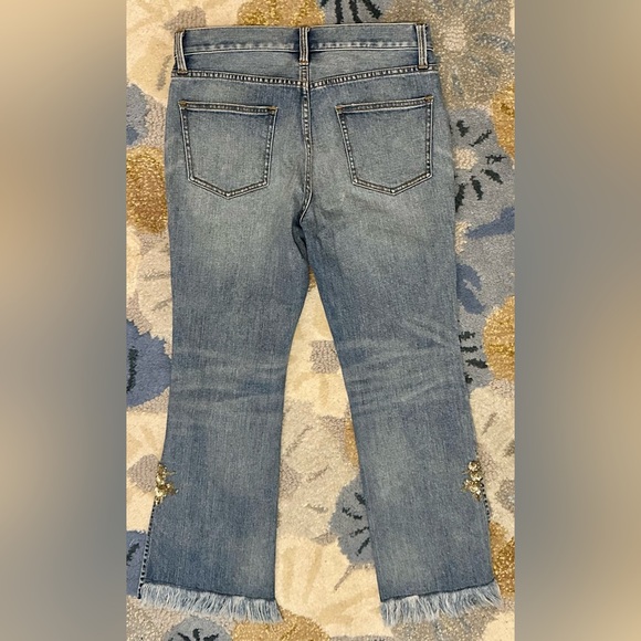 Kobi Halperin 2 Piece Denim AMADA Sequined Appliqué Cropped Jeans & Jacket Set - Picture 14 of 15